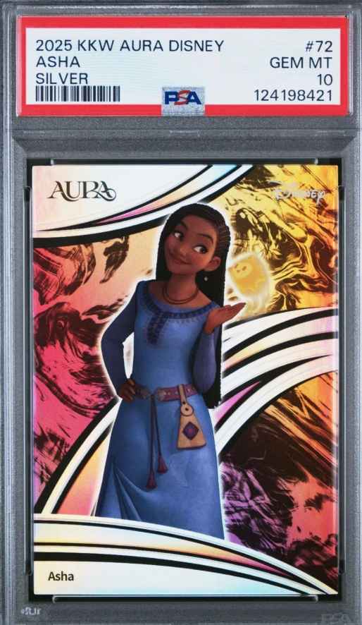 2025 Disney Aura #72 Silver Refractor Asha
