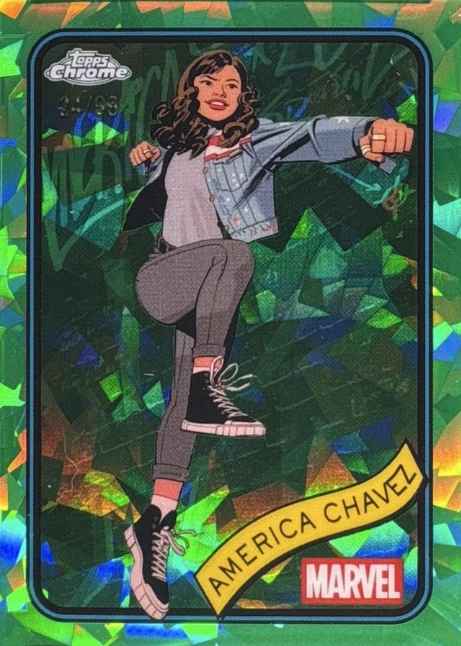 America Chavez PSA 10 2025 Topps Chrome Marvel Sapphire Green