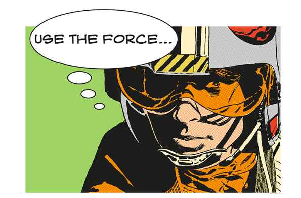 Luke Skywalker Comic Art Shooting Death Star